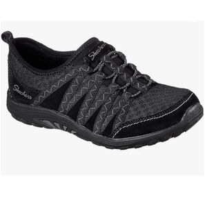 *EUC* Skechers Reggae Fest Shoes Women's Size 9.5 Mesh Black Slip-On